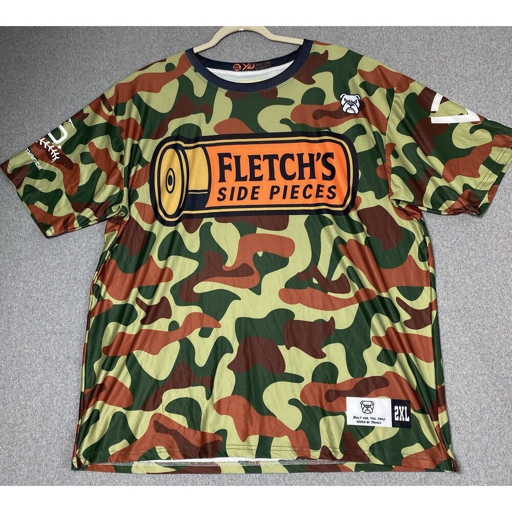 YD Camo T-shirt BULLDOG Team BROWN  # 5 Performance Size 2XL